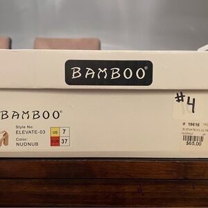 BAMBOO  Nude platform heels